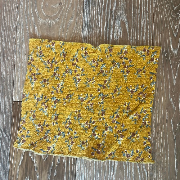 NWT! Polly and Esther yellow floral tube top - Picture 1 of 4